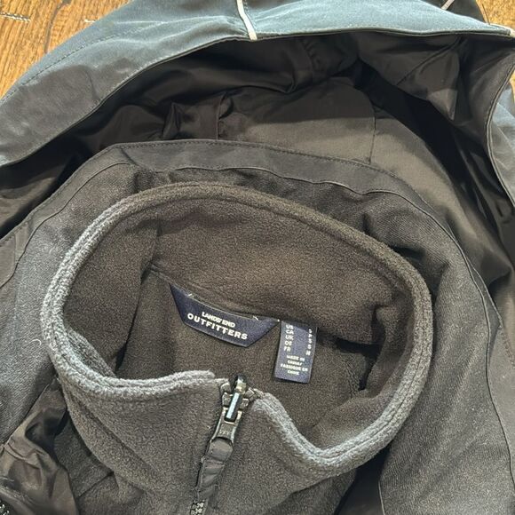 Lands End 3 in 1 Jacket. Black. Sz S. - Picture 3 of 8
